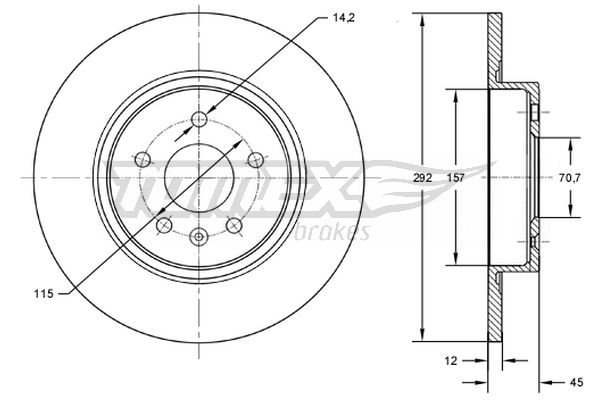 TOMEX Brakes Bremsscheibe